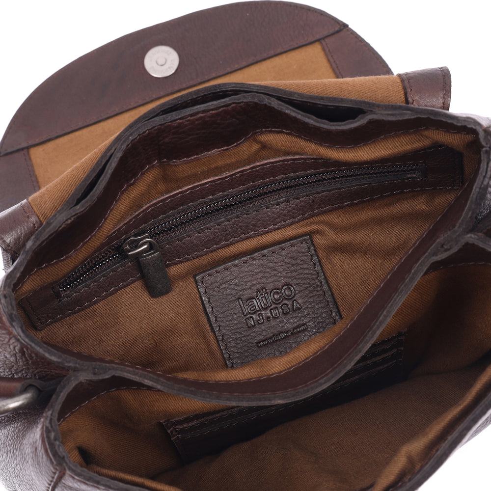 Ridge Stain-Washed Leather Crossbody Bag