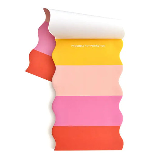 Warm Stripes Wave Notepad