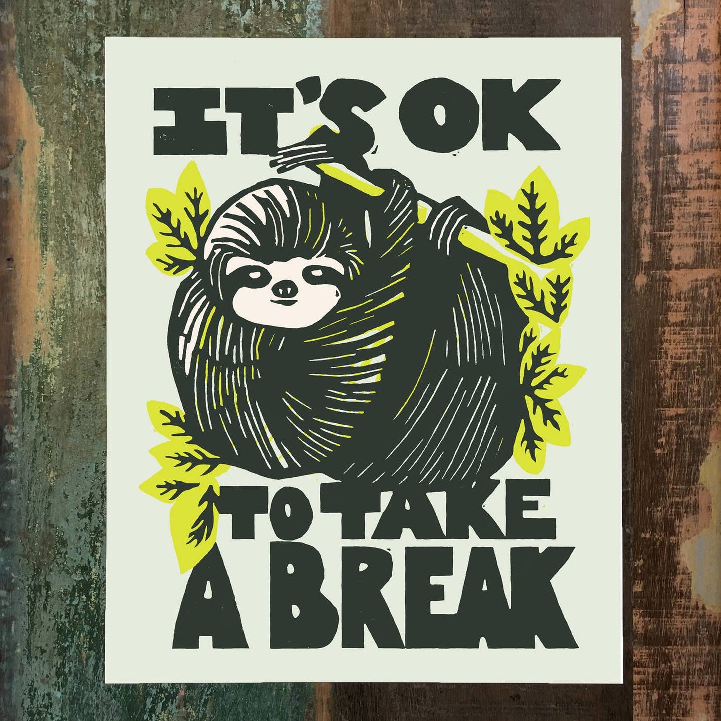 OK Sloth Print 11x14