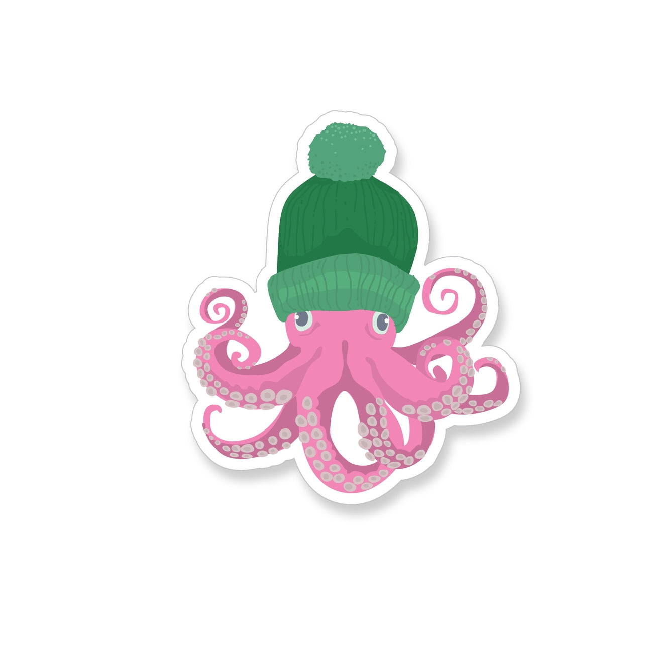 Winter Octopus Sticker