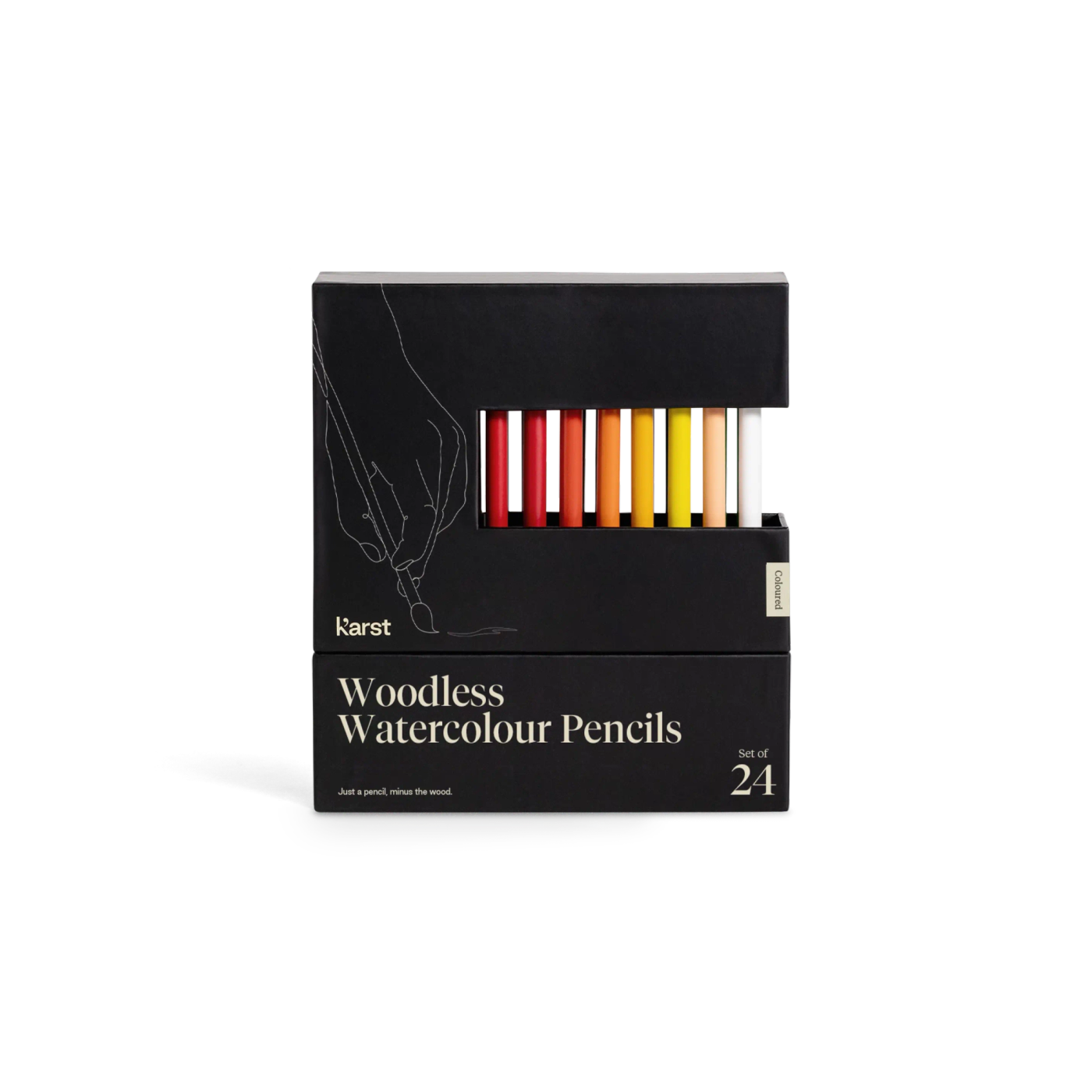 Woodless Watercolor Pencils, Set of 24