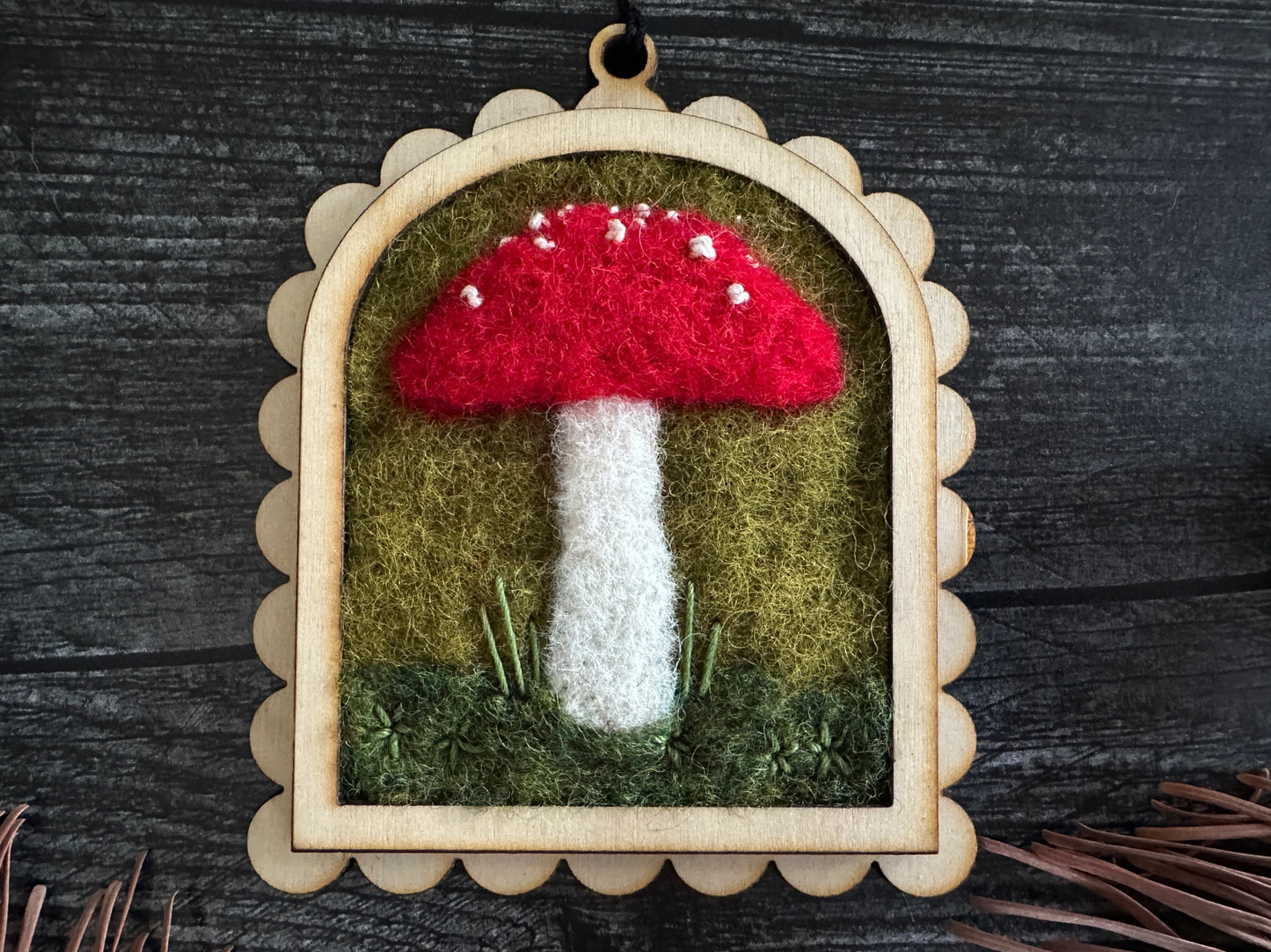 Felted Wall Art - Mushroom