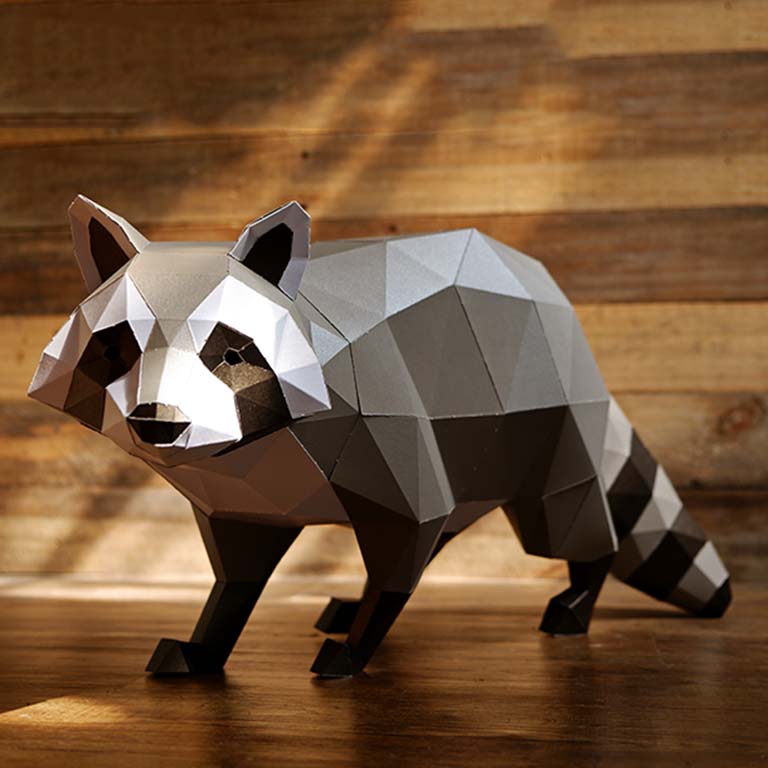 Raccoon Origami Model