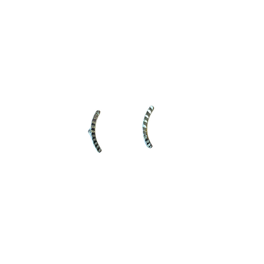 Brilliant Arc Studs, Silver
