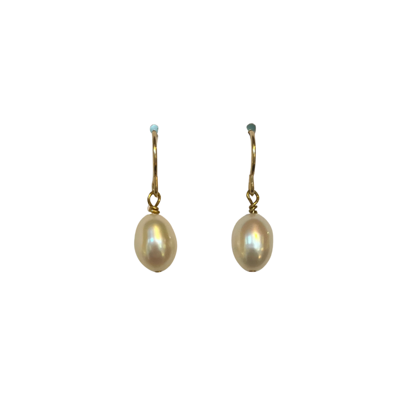 Pearl Earrings, French, Gold