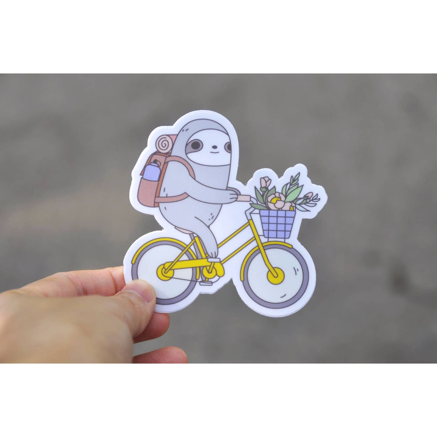 Biking Sloth Sticker