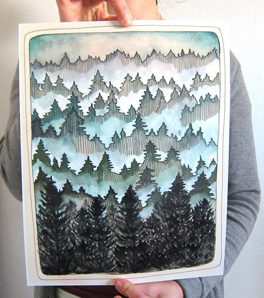NW Forest Print 11 X 14"