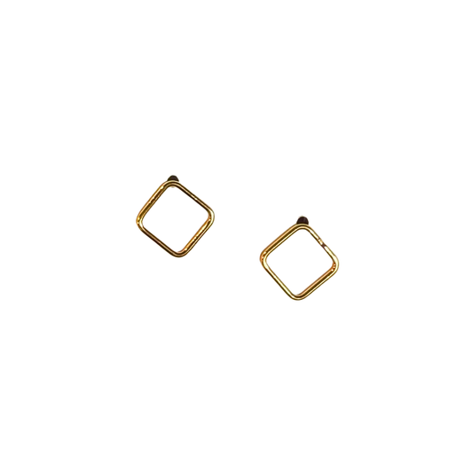 Square Studs, Gold Filled