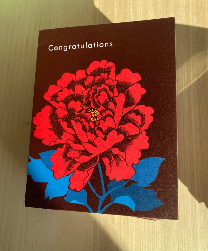 Peony Congrats Card