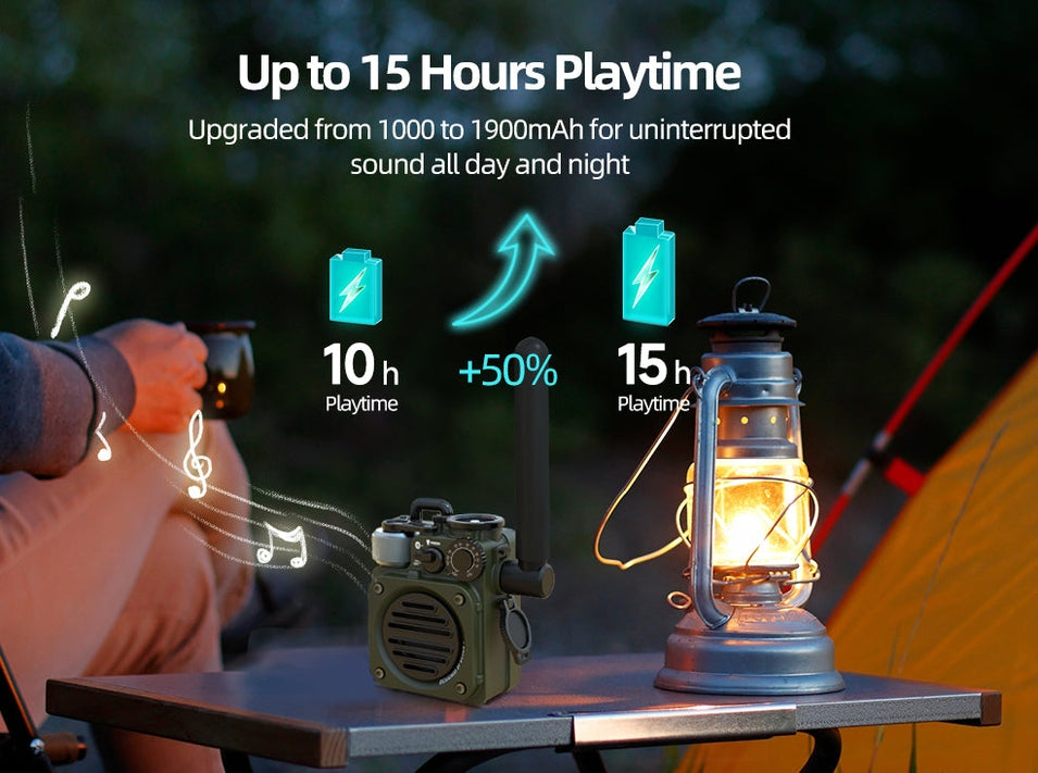 Wild Mini Outdoor Bluetooth Speaker, Black