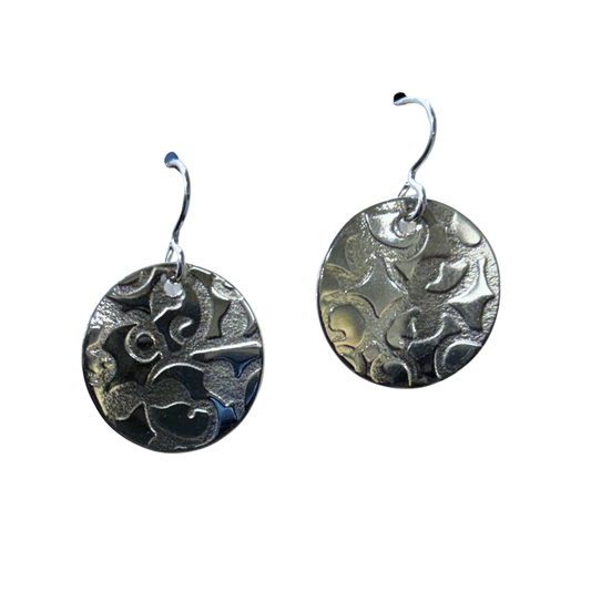 Botanical Earrings, Md, Silver