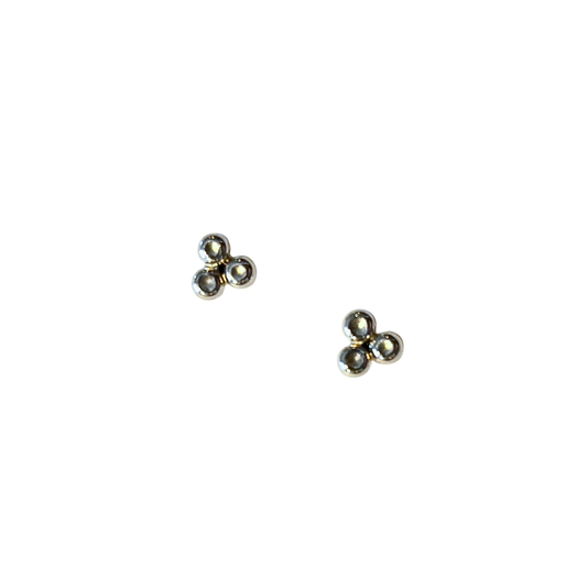 Trio Studs, Silver
