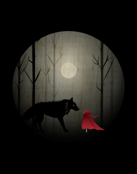 Red Riding Hood and the Wolf 11x14