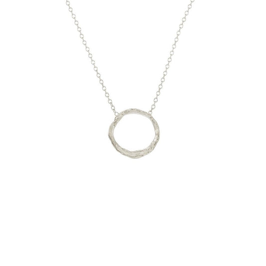 Small Opihi Circle Necklace, Silver