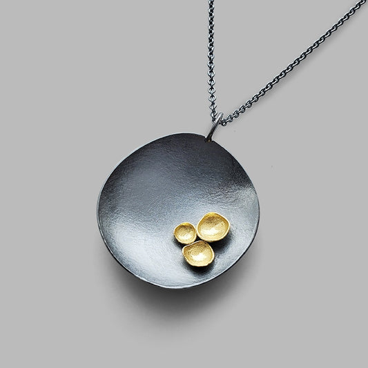 Brave Necklace - 18k Gold & Ox Silver