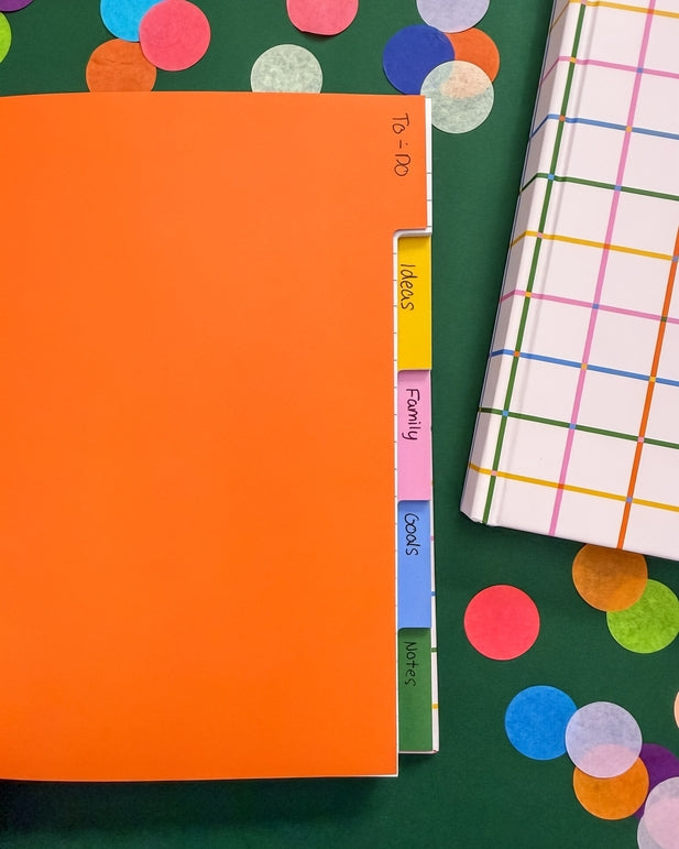 Colorful Tabbed Notebook