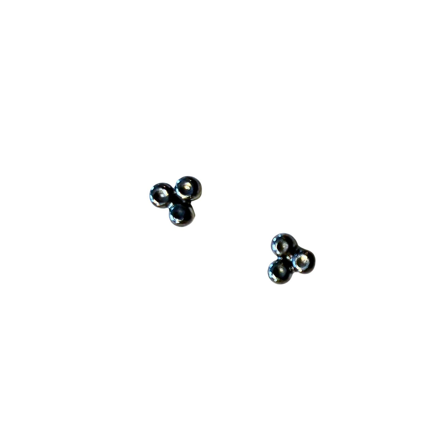 Trio Studs, Dark Silver