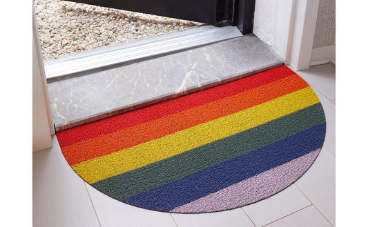Pride Stripe Rainbow Welcome Mat, Small