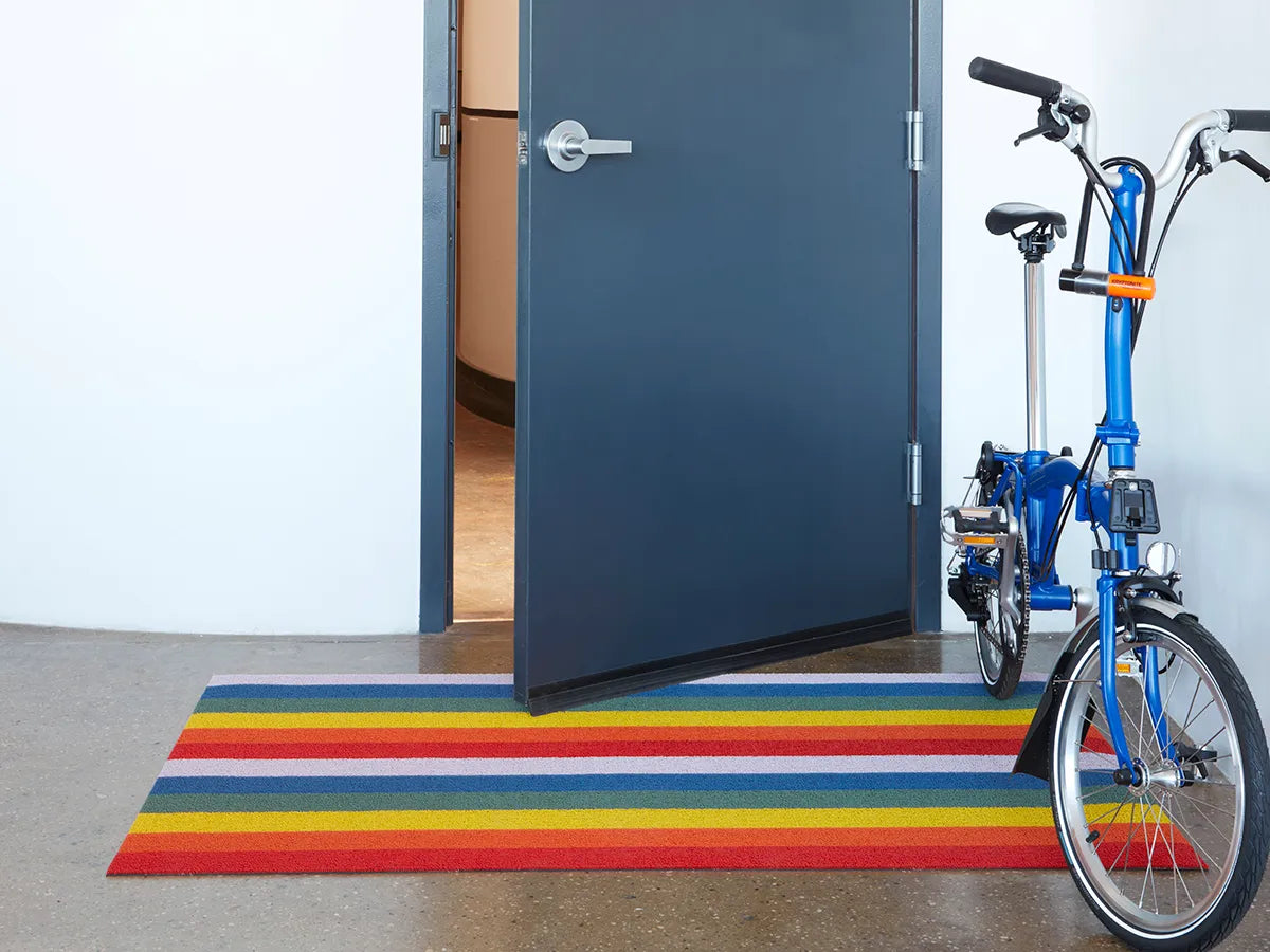 Pride Stripe Rainbow Shag Big Mat 36x60