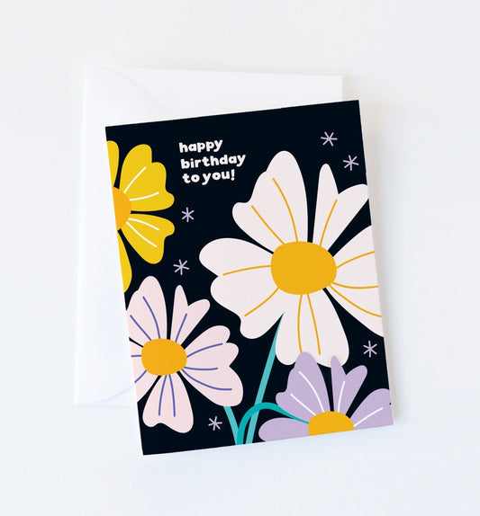 Nighttime Bloom Birthday Card