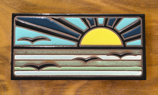 Ocean, Hand-glazed Art Tile