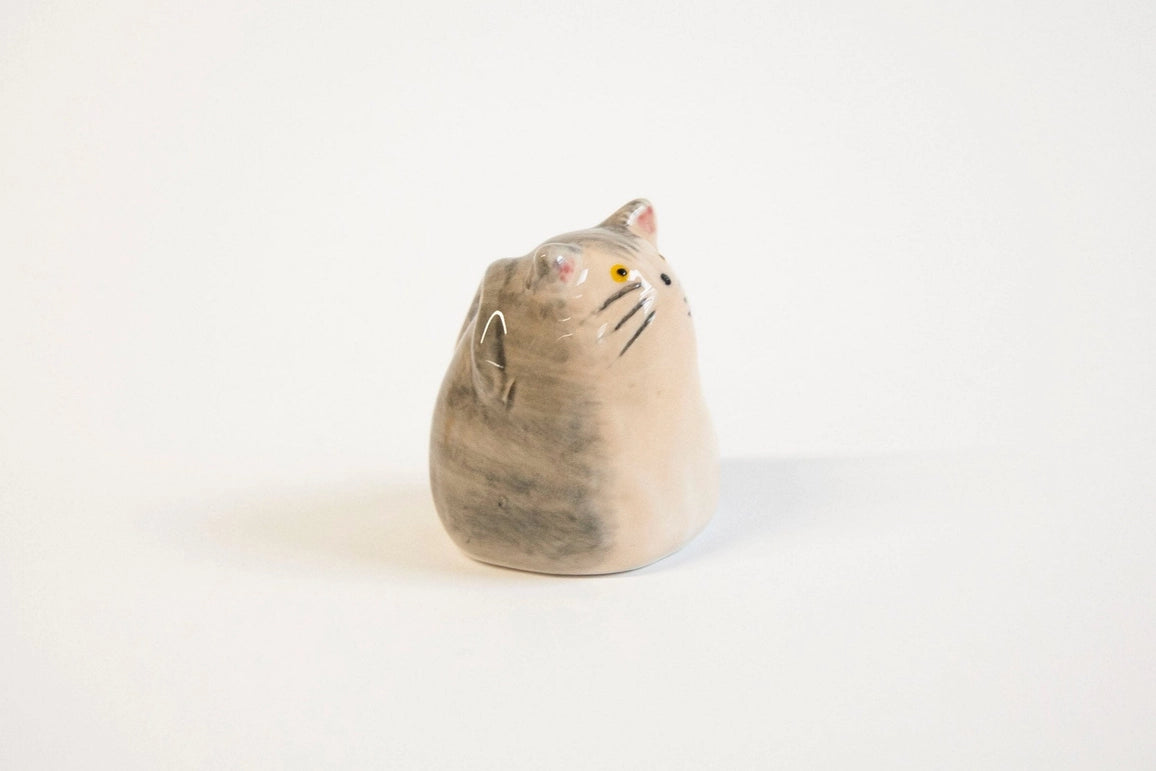 Ceramic Cat, Tan Tabby