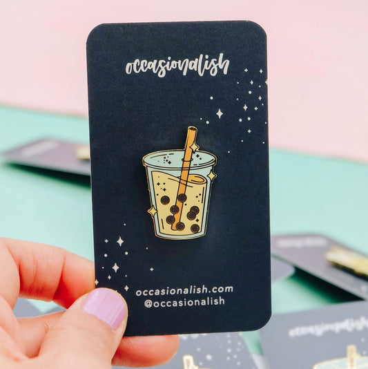 Boba Milk Tea Pin