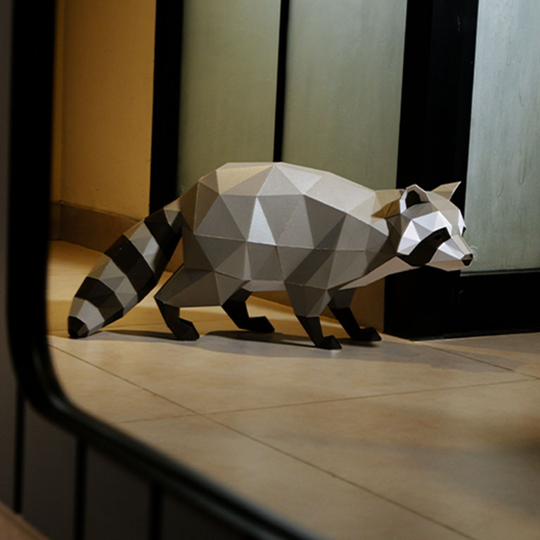 Raccoon Origami Model