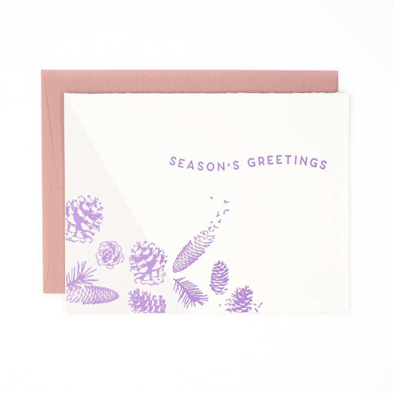 Season's Greetings Pinecone Card