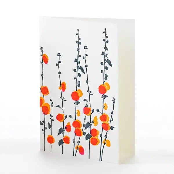 Hollyhock Notecards - Set of 6