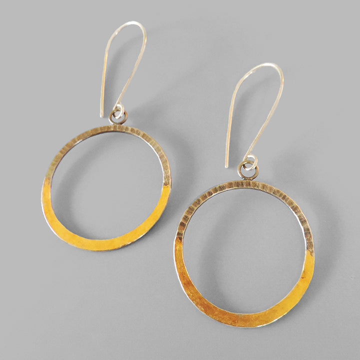 Mixed Metal Fierce Hoop Earrings
