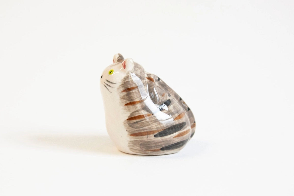 Ceramic Cat, Multi-Color Tabby