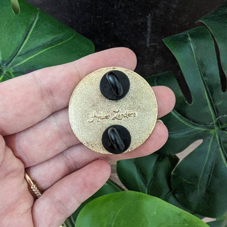 Mushroom + Flowers Pin