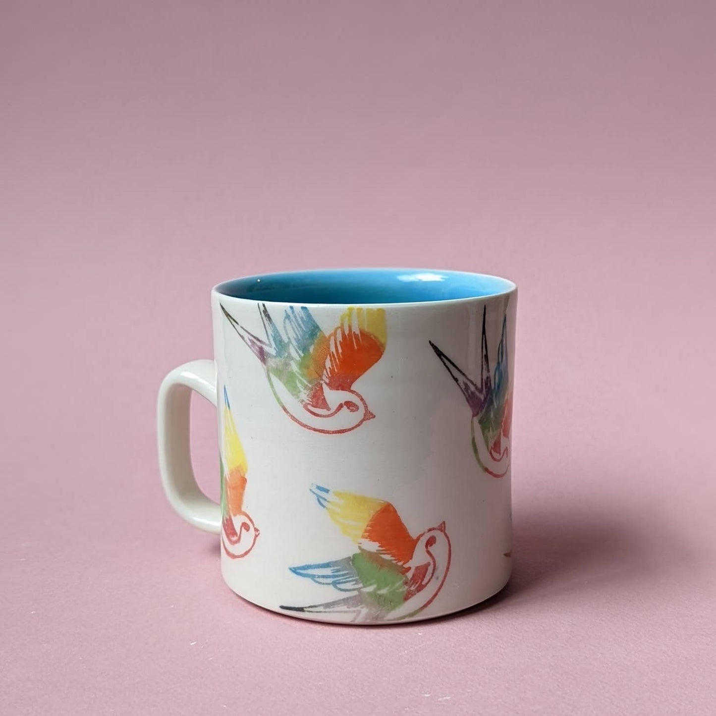 Rainbow Pride Bird Mug