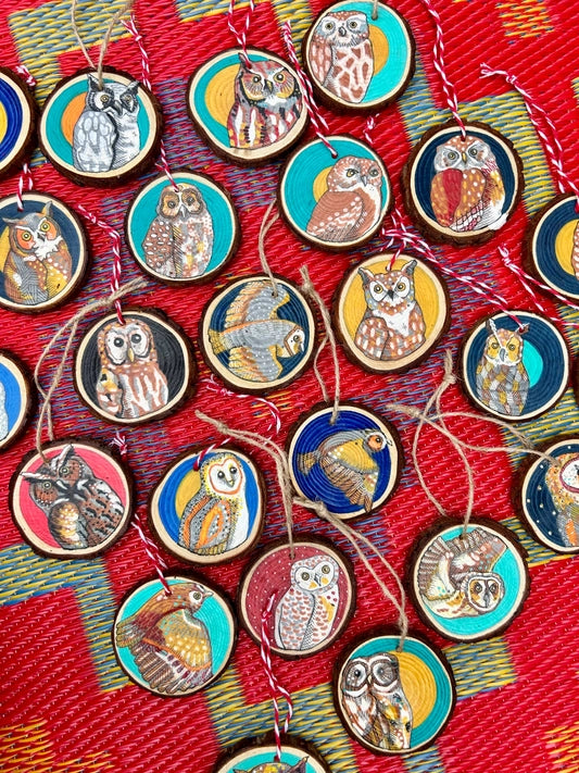 Wood Slice Art - Owl