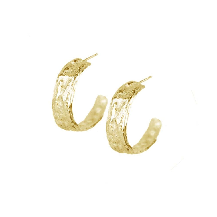 Mini Makiki Hoop Earrings, Gold