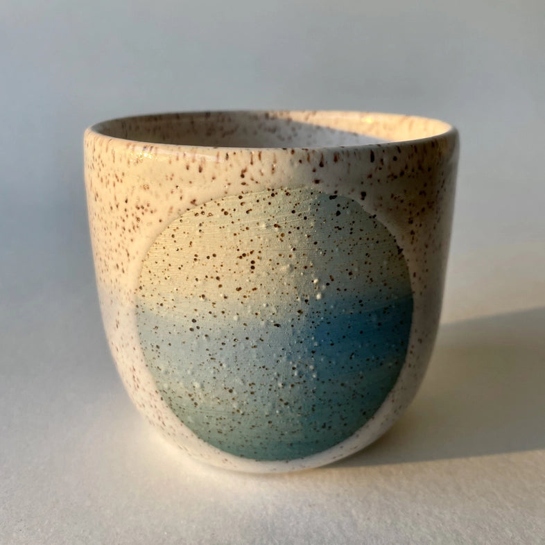 Speckled Ceramic Cup - Blue Fade
