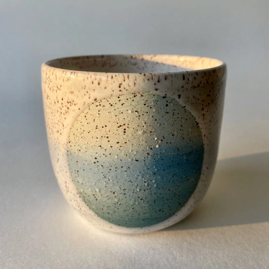 Speckled Ceramic Cup - Blue Fade
