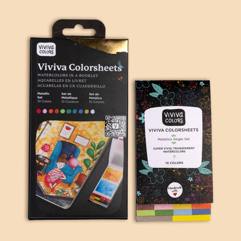 Metallics Watercolor Colorsheets