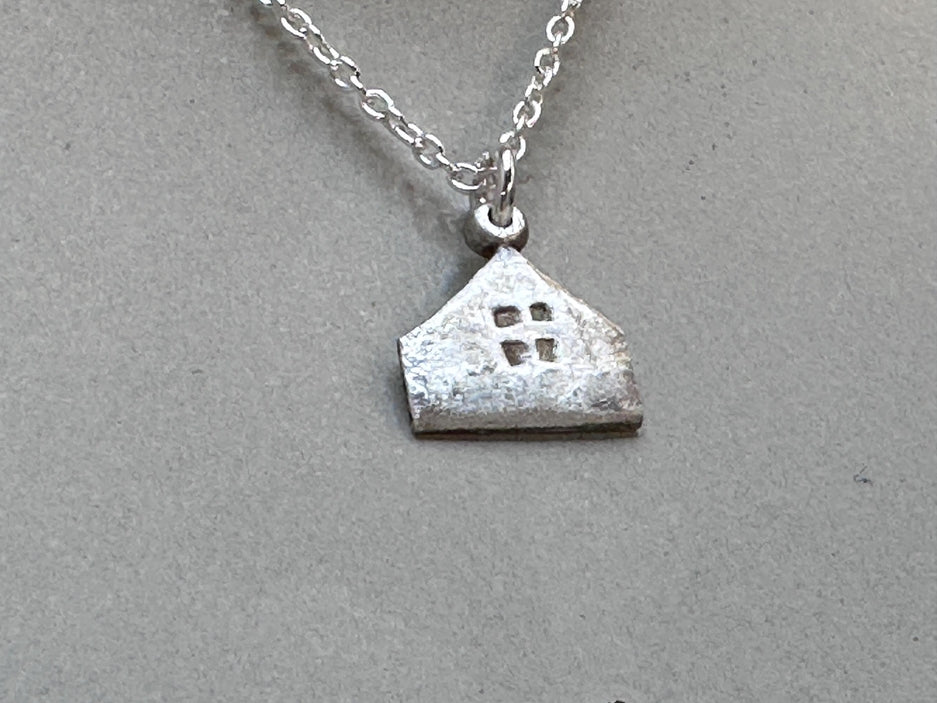 Haven Tiny House Silver Necklace