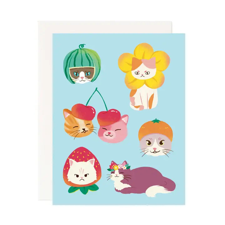 Cat Fruit Costumes Card