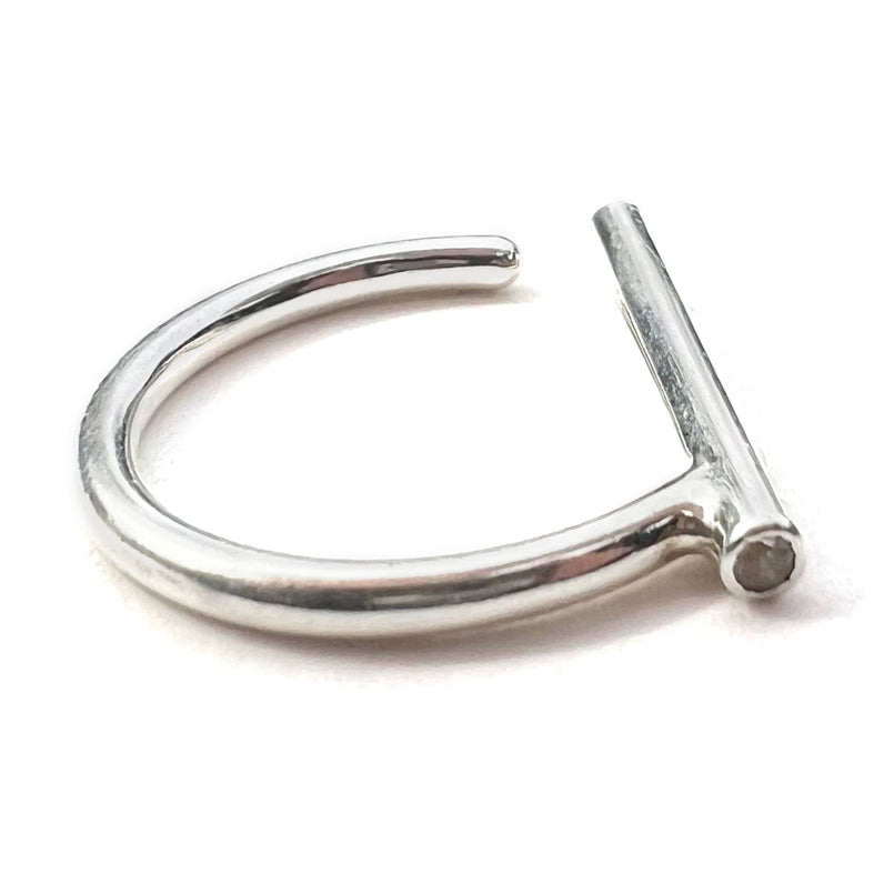 Tubular Ring with Ruby, size 7