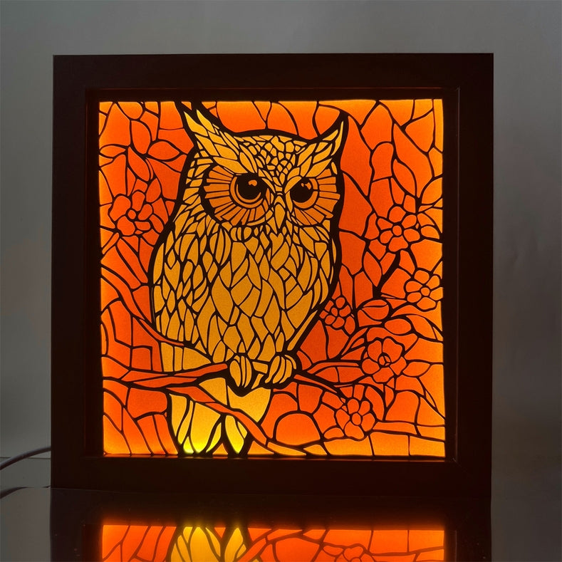 Light Box - Owl 8 x 8