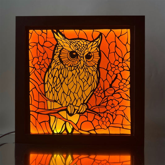 Light Box - Owl 8 x 8