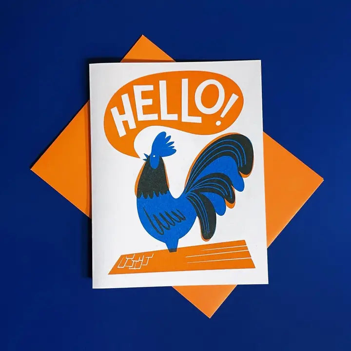 Hello! Rooster Card