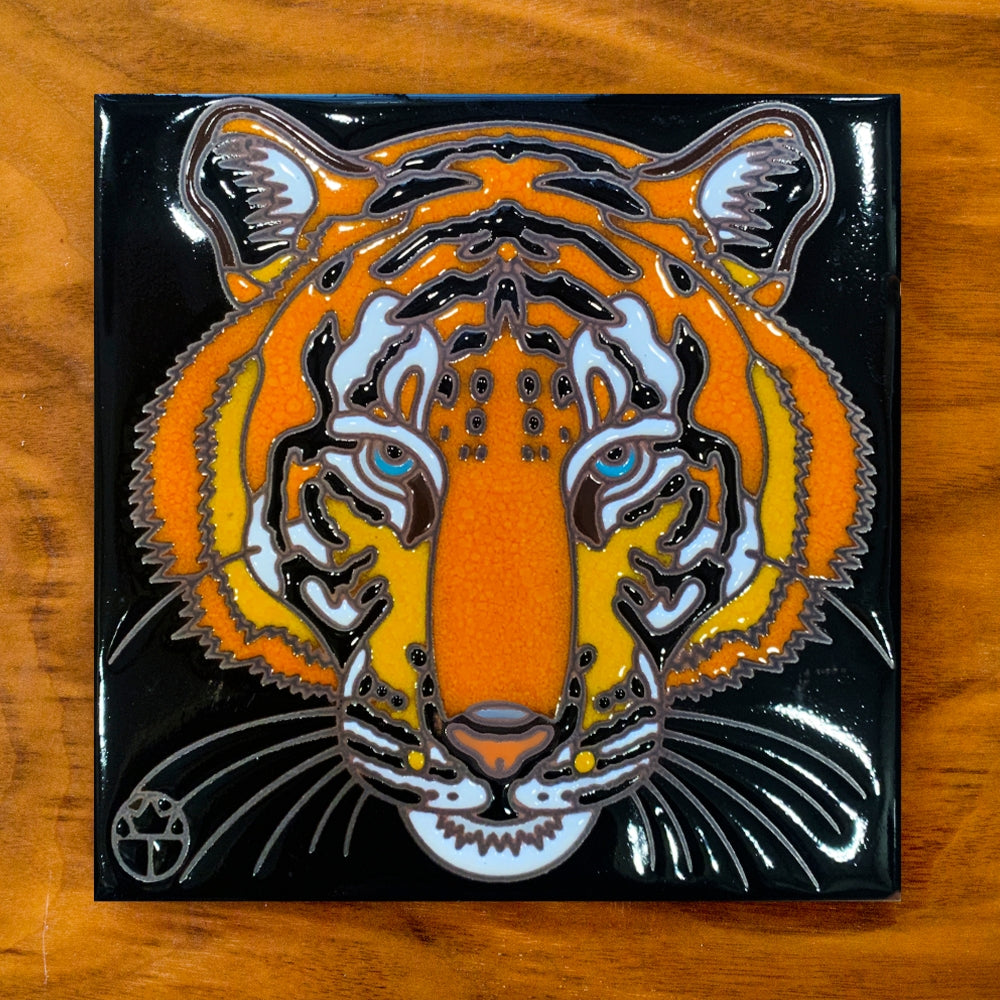 Tiger, Hand-glazed Art Tile