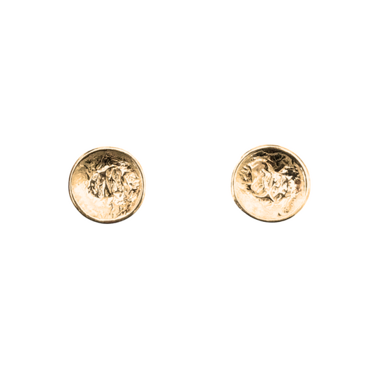 Lunar Studs, Large, 24k Vermeil