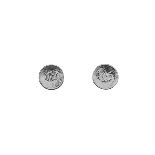 Lunar Studs, Dark Silver
