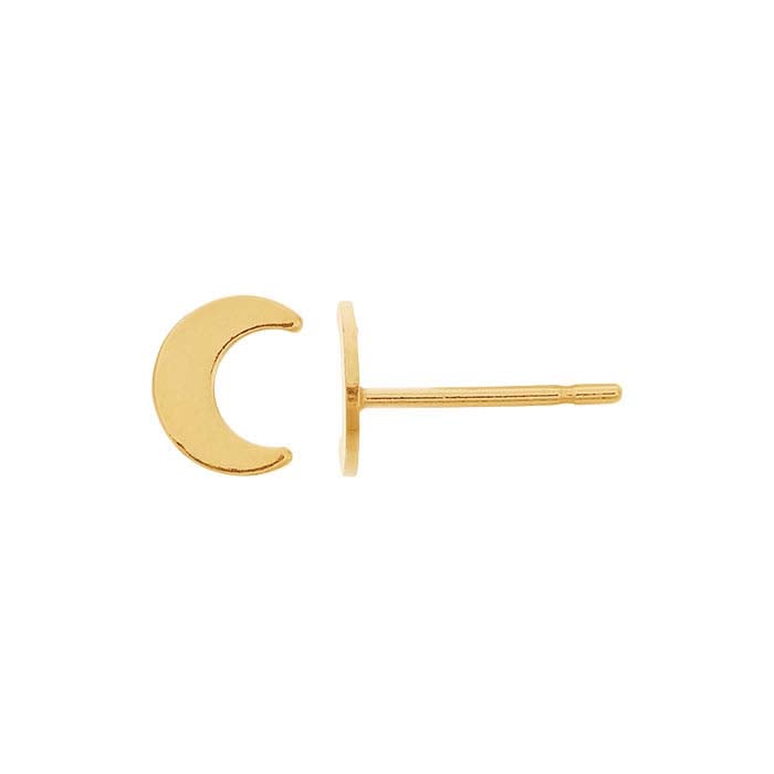 Crescent Moon Posts, 14k Gold Fill