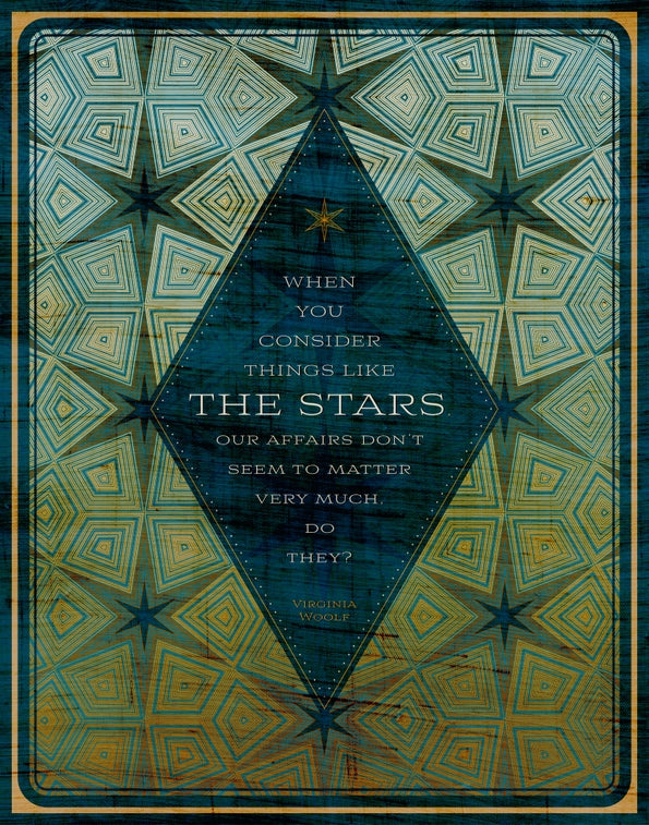 Virginia Woolf Quote / Stars 11x14